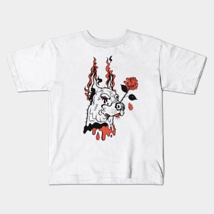 Dog lineart Kids T-Shirt